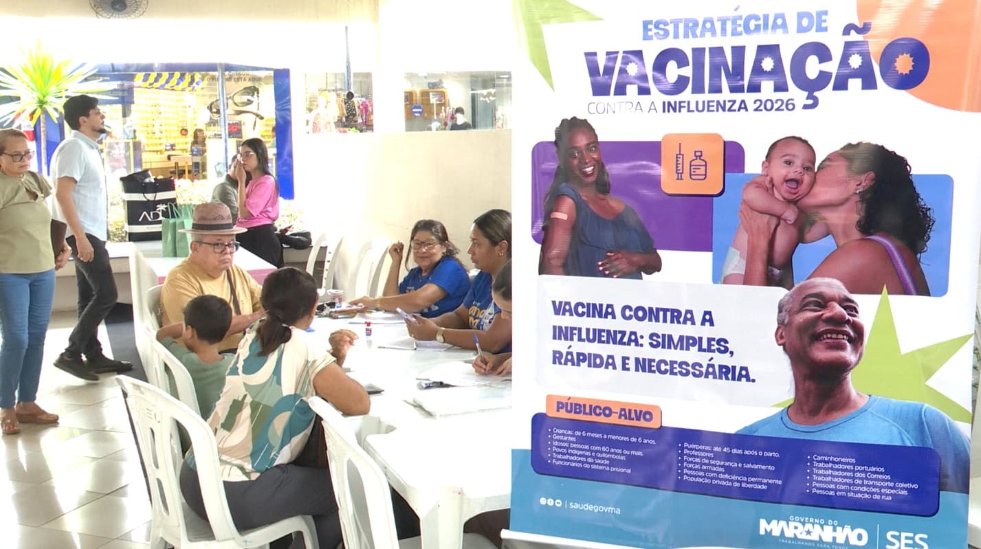 Maranhão aplica mais de 300 mil doses da vacina contra a influenza