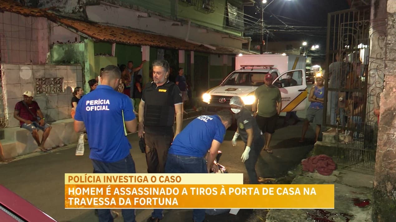 Homem é executado a tiros na porta de casa na travessa da fortuna