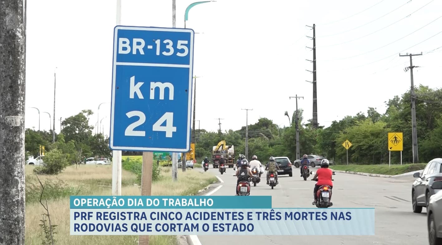 Operação Dia do Trabalho registra cinco acidentes e três mortes nas rodovias do estado