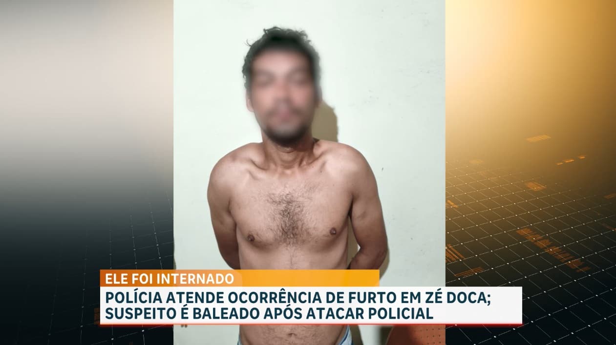Polícia atende ocorrência de furto em Zé Doca; suspeito é baleado após atacar policial