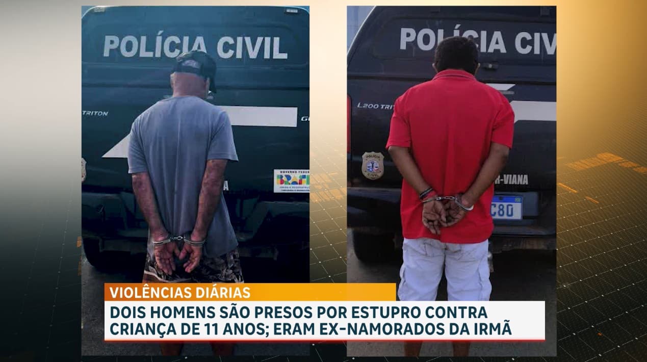 Dois jovens são presos por estupro contra criança de 11 anos; eram ex-namorados da irmã