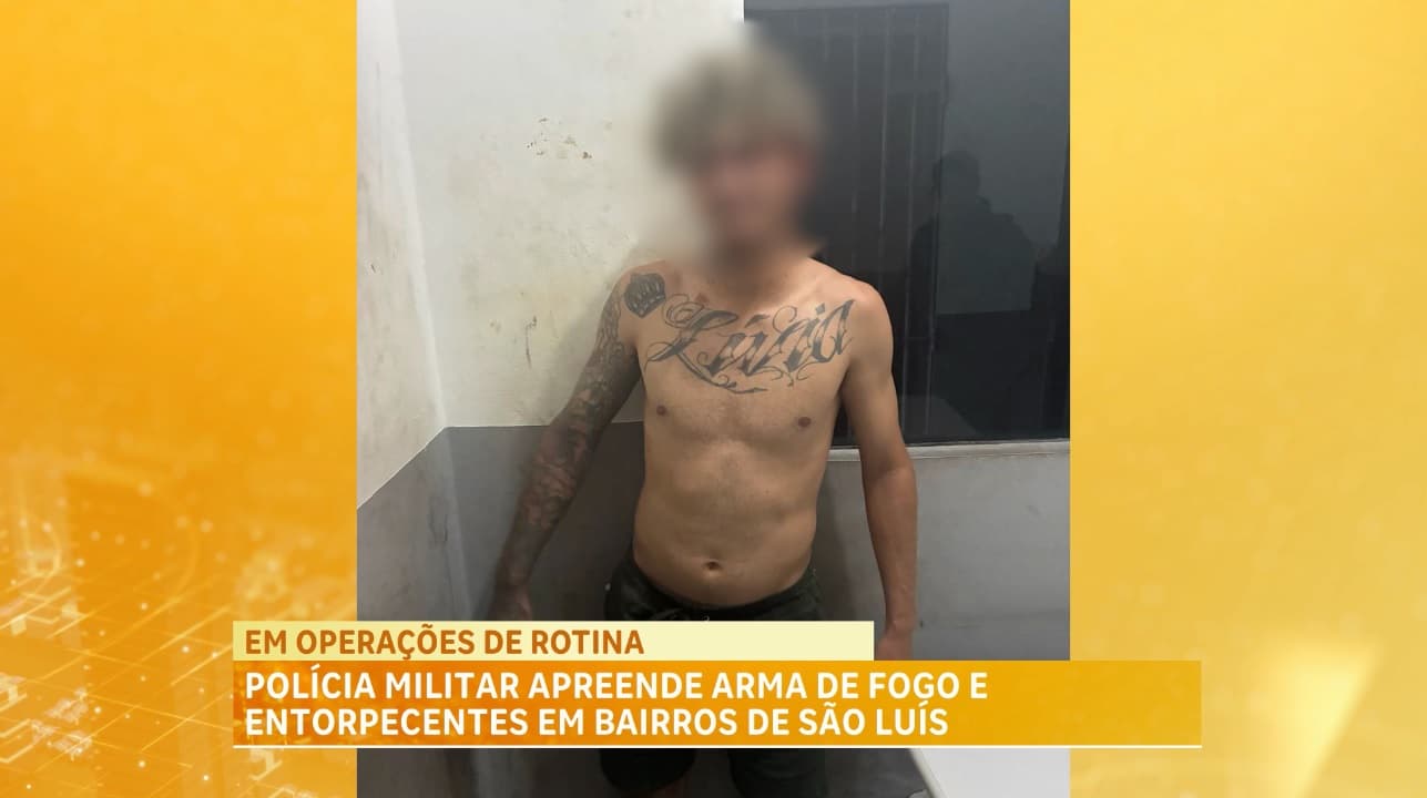 Polícia Militar apreende arma de fogo e entorpecentes em bairros de São Luís