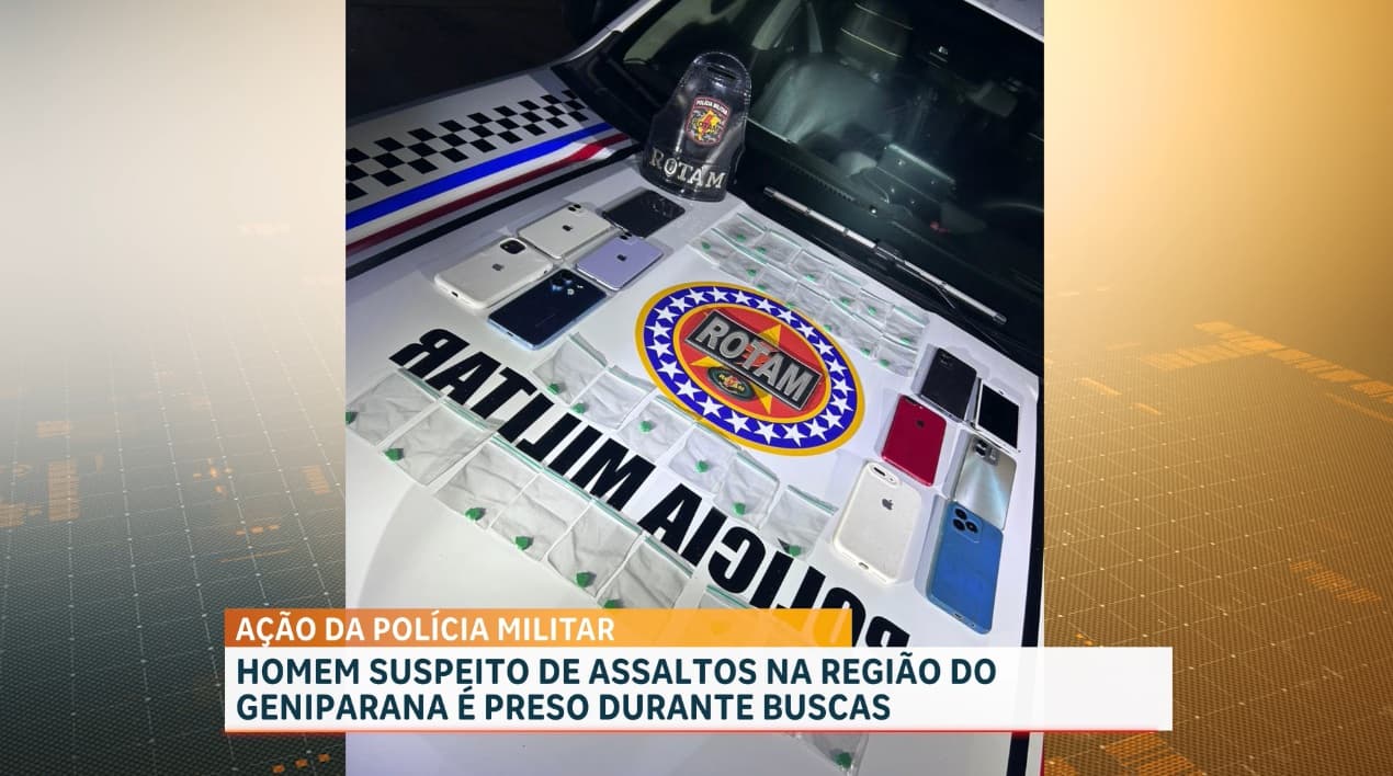 Ação da PM: homem suspeito de assaltos na região do Geniparana é preso durante buscas