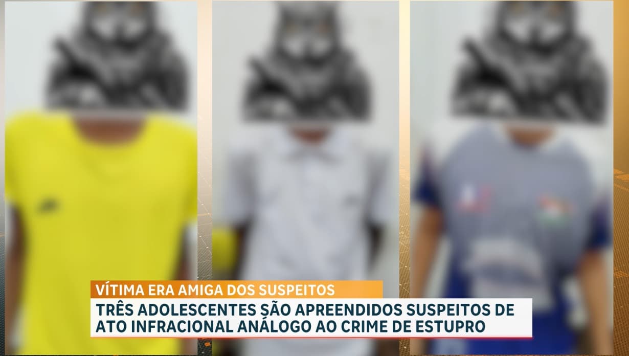 Três adolescentes são apreendidos suspeitos de ato infracional análogo ao crime de estupro
