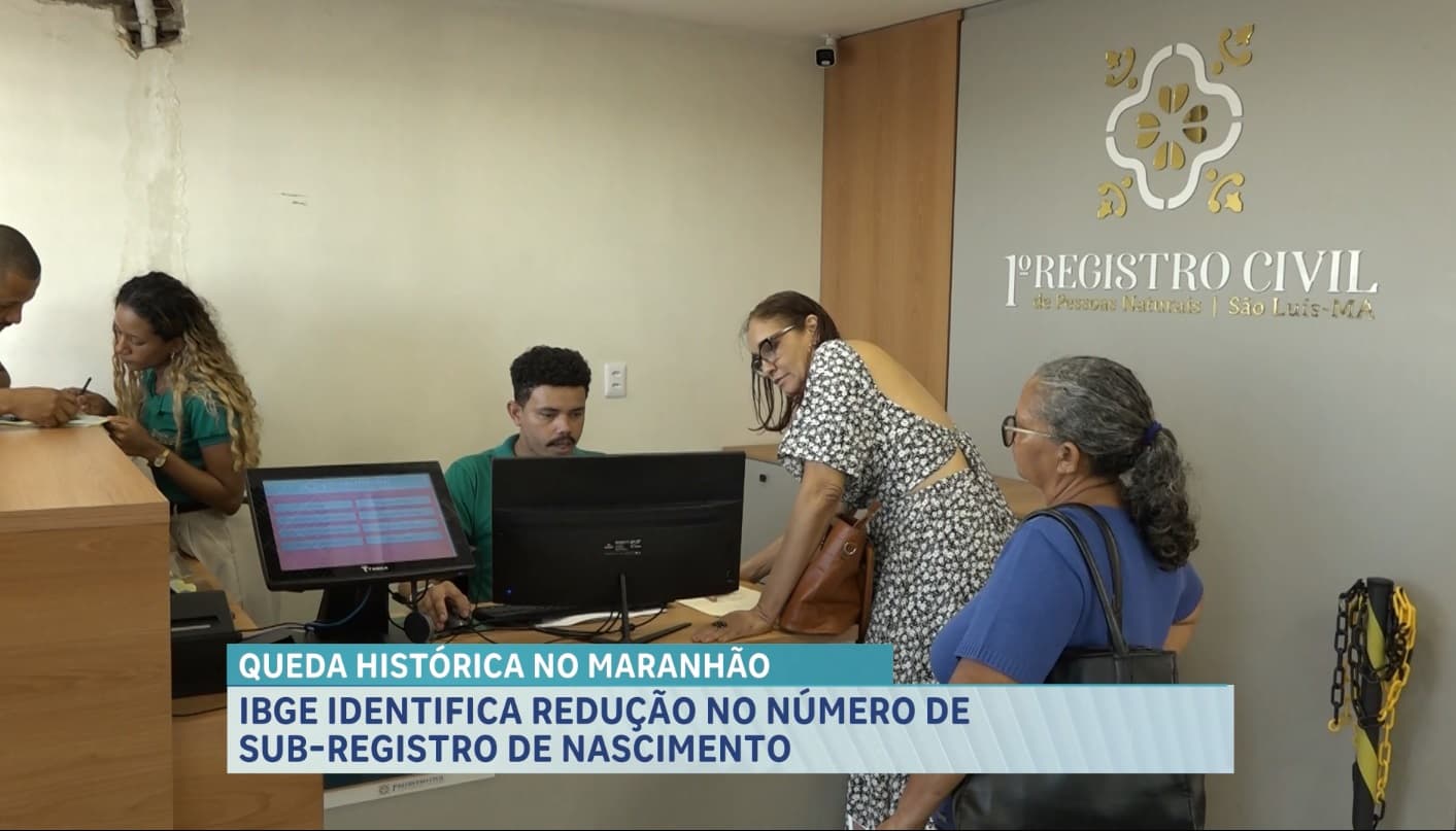 Maranhão registra queda histórica no sub-registro de nascimentos, aponta IBGE
