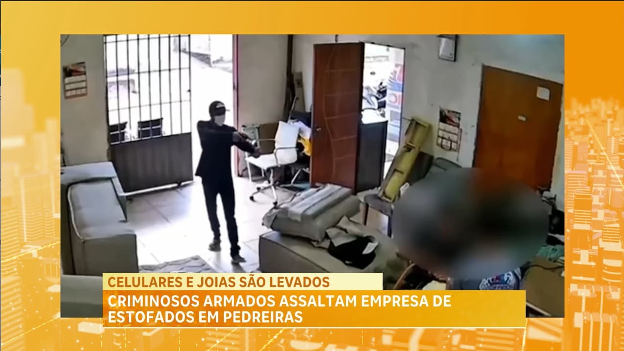 Homens armados assaltam empresa de estofados em Pedreiras