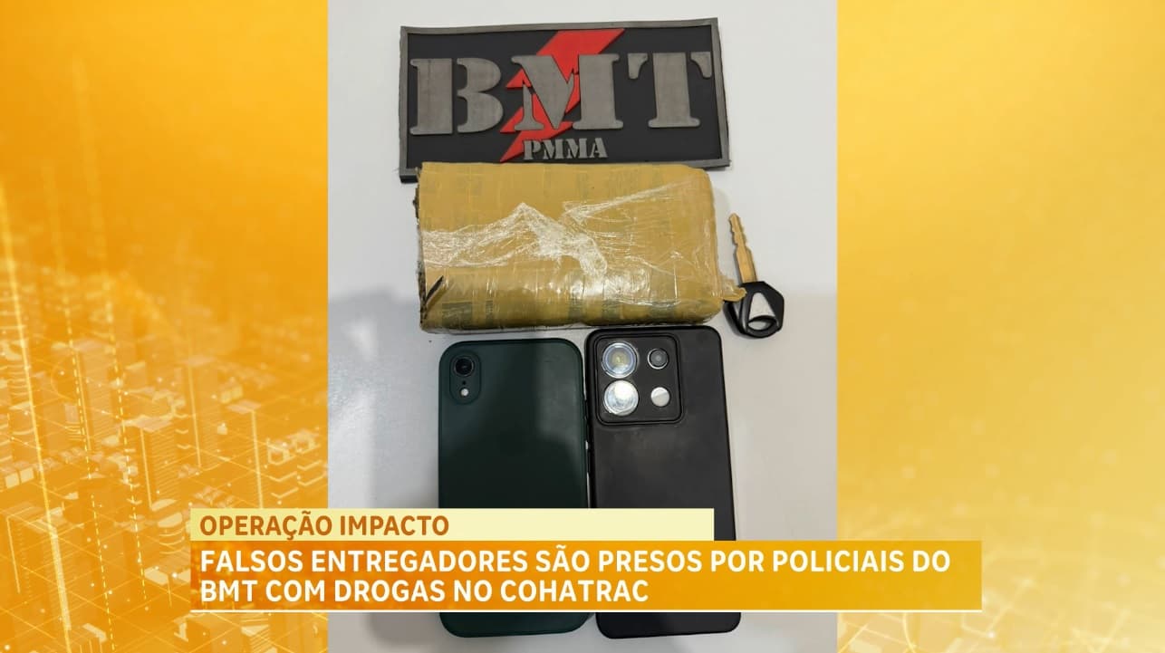 Falsos entregadores são detidos por suspeita de tráfico de drogas