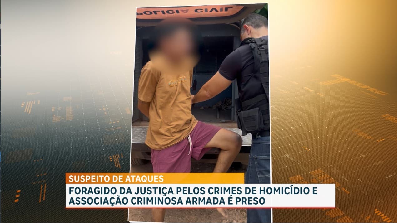 Suspeito por homicídio e associação criminosa é detido pela PM