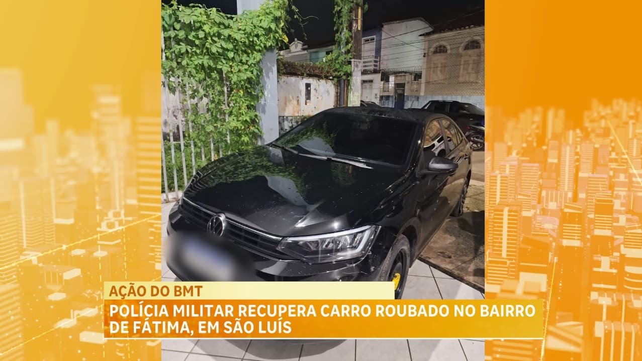 Polícia Militar recupera carro roubado no Bairro de Fátima em São Luís