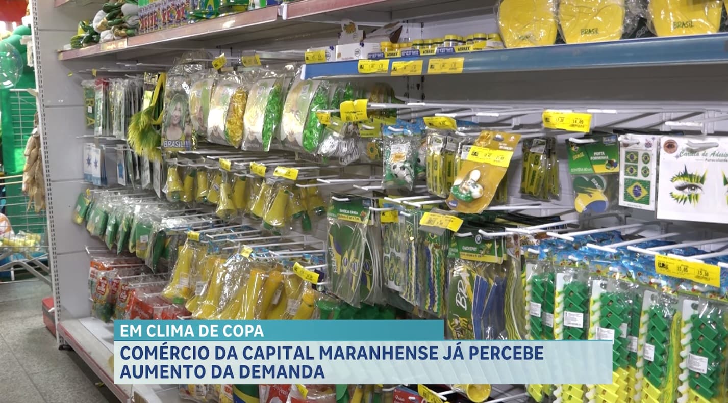 Comércio de São Luís registra aumento nas vendas com clima de Copa