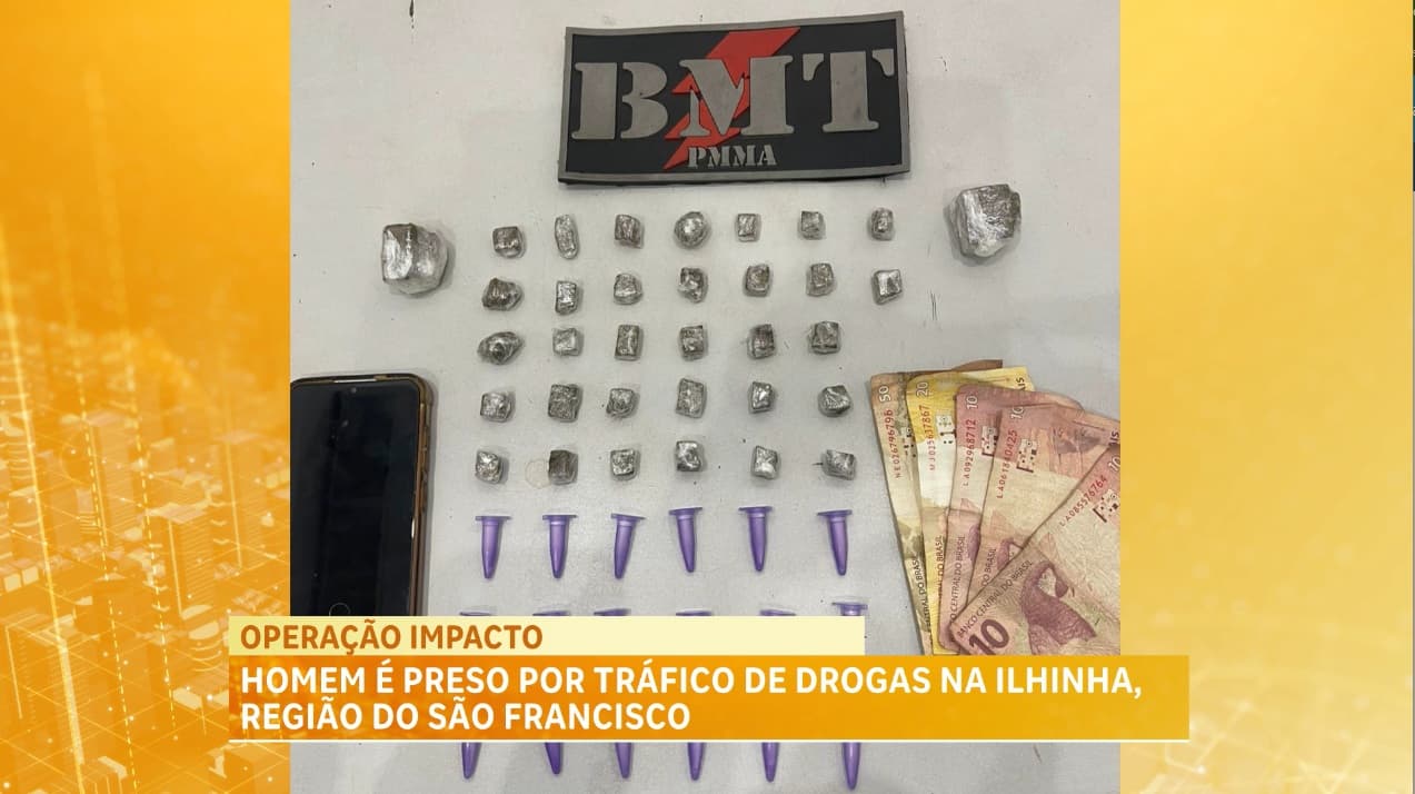 Homem é preso por tráfico de drogas na Ilhinha