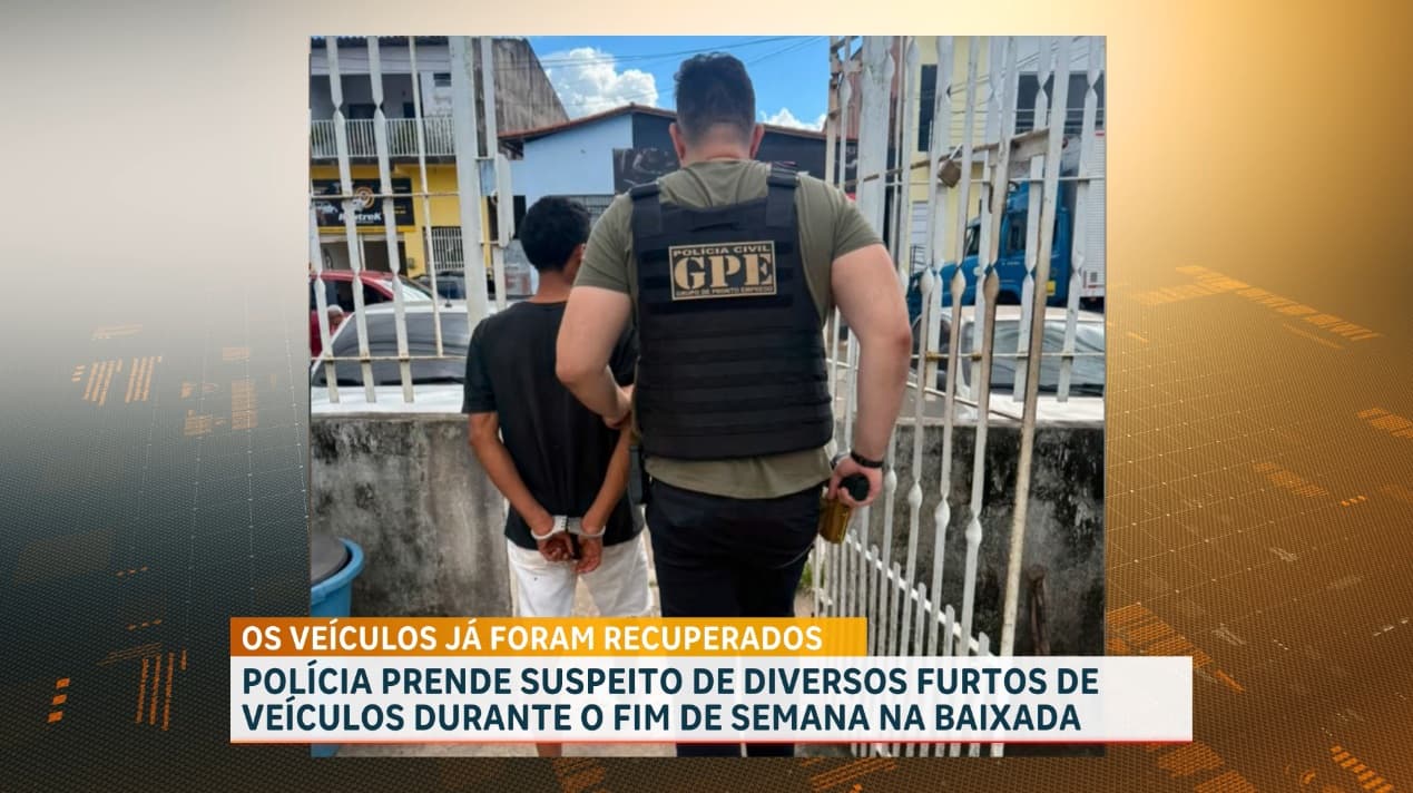 Polícia prende suspeito de furtos de veículos na baixada maranhense