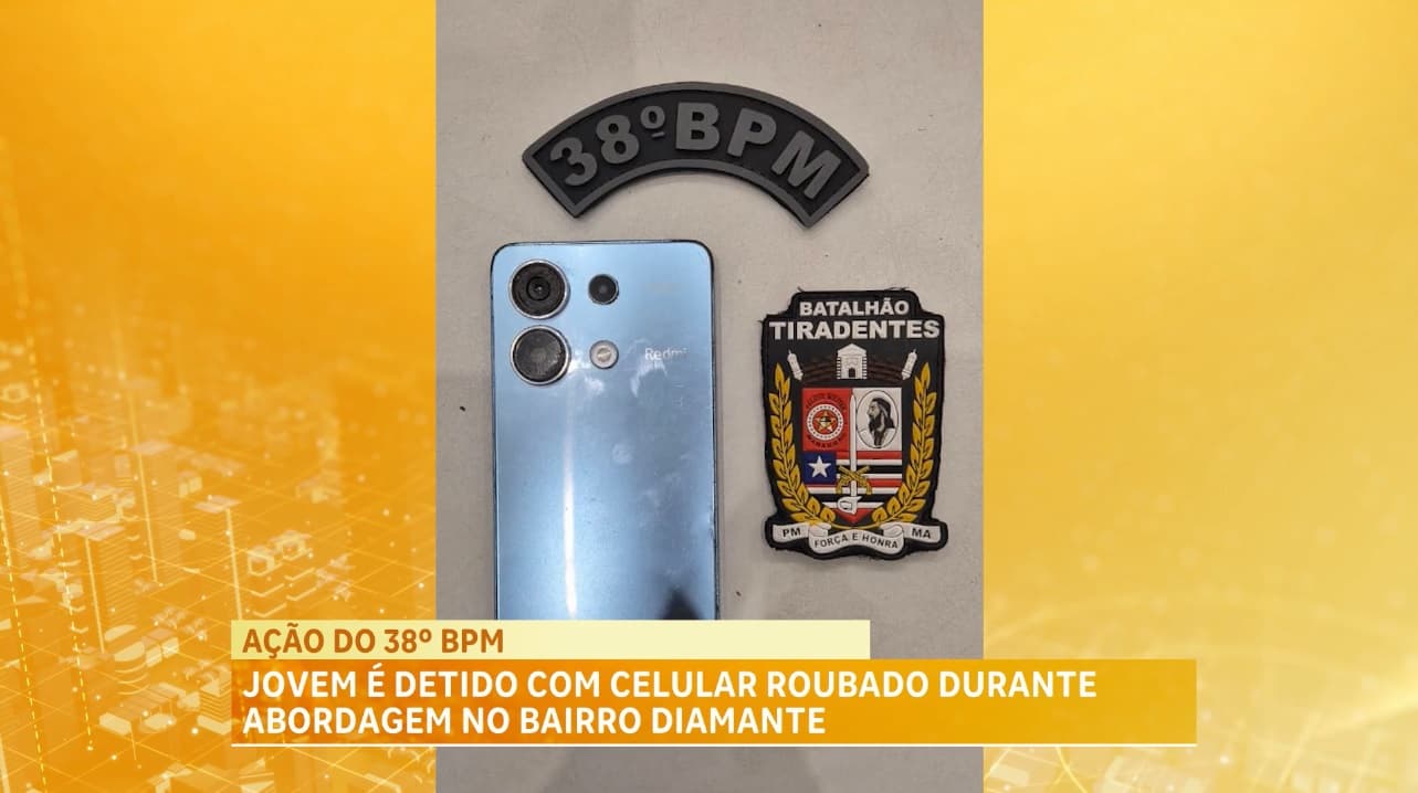 Jovem é detido com celular roubado durante abordagem em São Luís