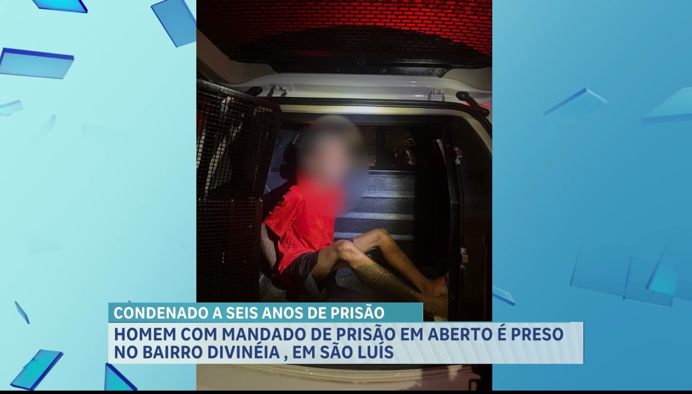 Homem com mandado de prisão por roubo é preso no bairro Divinéia, em São Luís