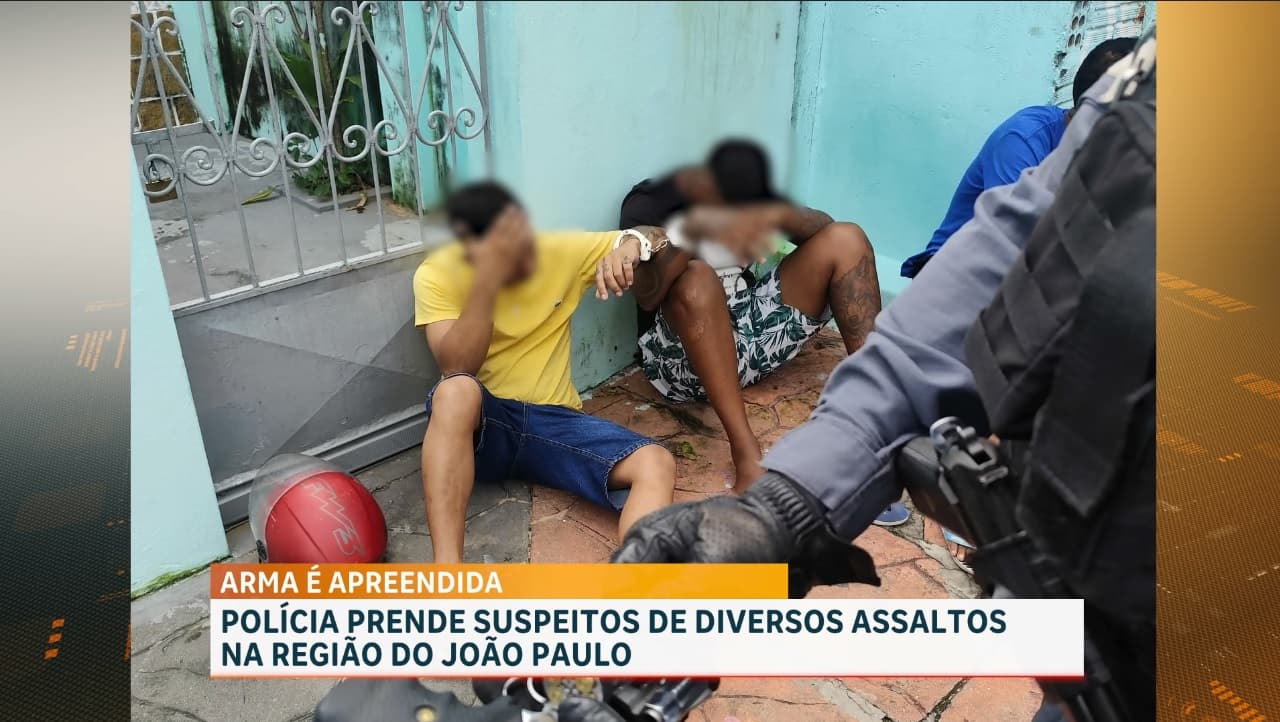 PM conduz suspeitos por assaltos na região do João Paulo