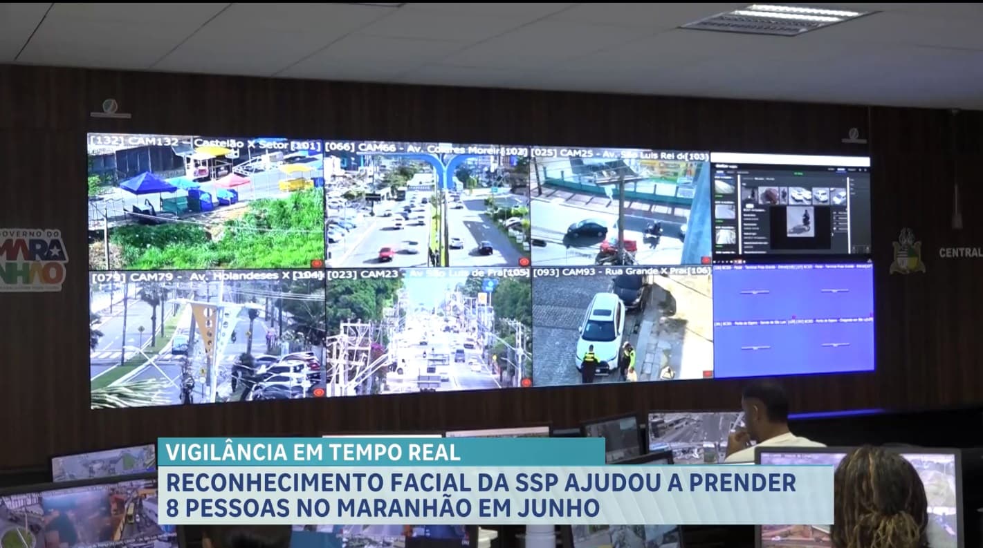 Reconhecimento facial auxilia na prisão de oito pessoas no Maranhão em junho