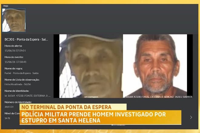 Polícia Militar conduz foragido da justiça no terminal da Ponta da Espera