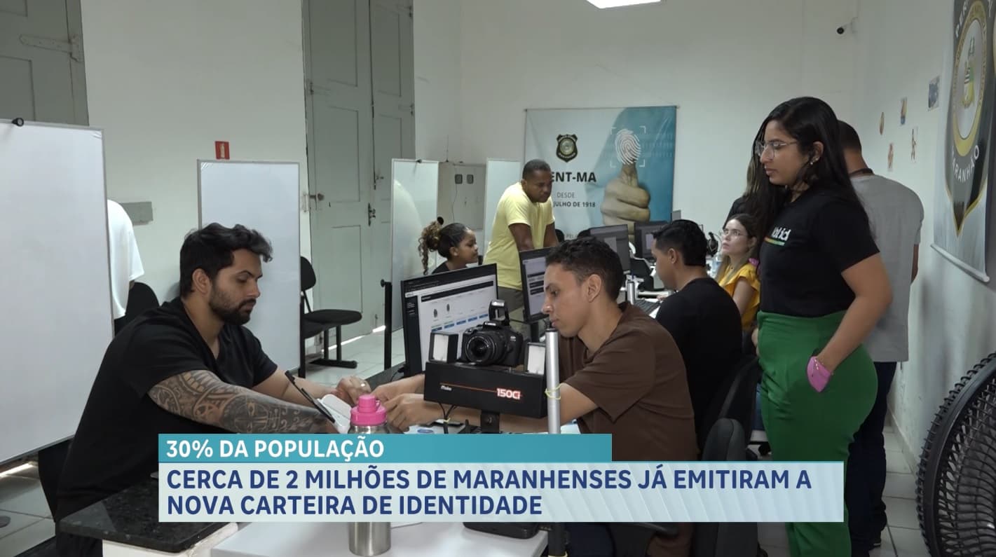 Cerca de 2 milhões de maranhenses já emitiram a nova Carteira de Identidade Naciona