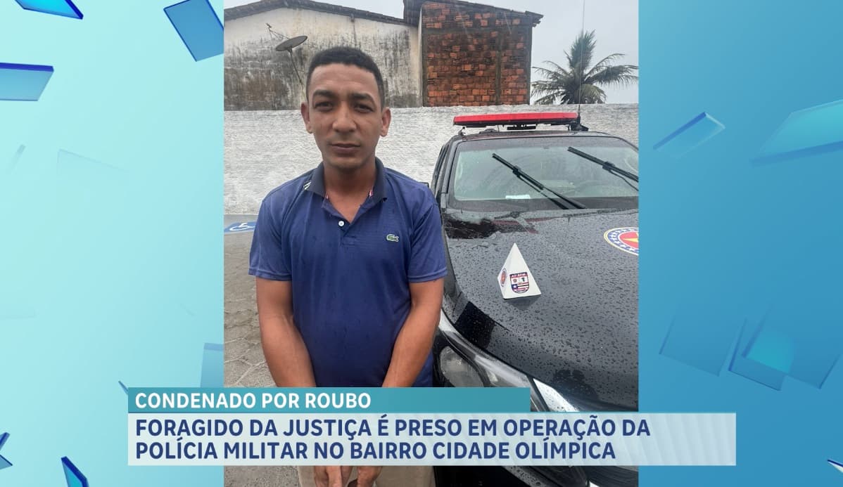 Foragido da justiça é preso em operação da Polícia Militar na Cidade Olímpica