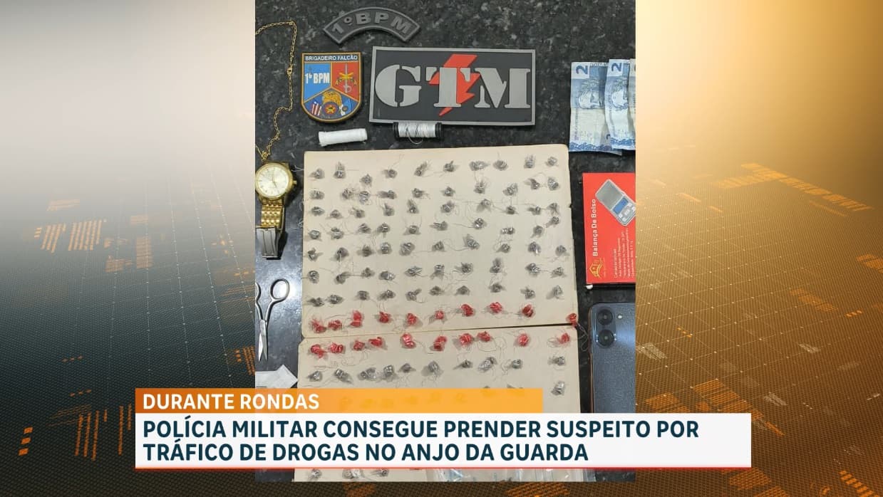 Anjo da Guarda: polícia desarticula residência utilizada para o tráfico de drogas e prende suspeito