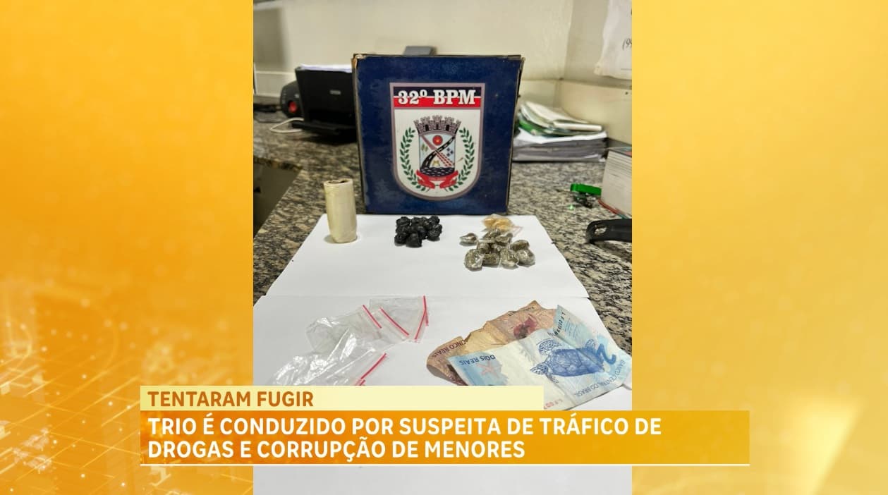 Três homens são presos por suspeita de tráfico de drogas, em São Pedro da Água Branca