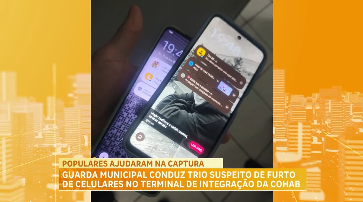 Guarda Municipal atende duas ocorrências de furto de celulares no terminal da Cohab