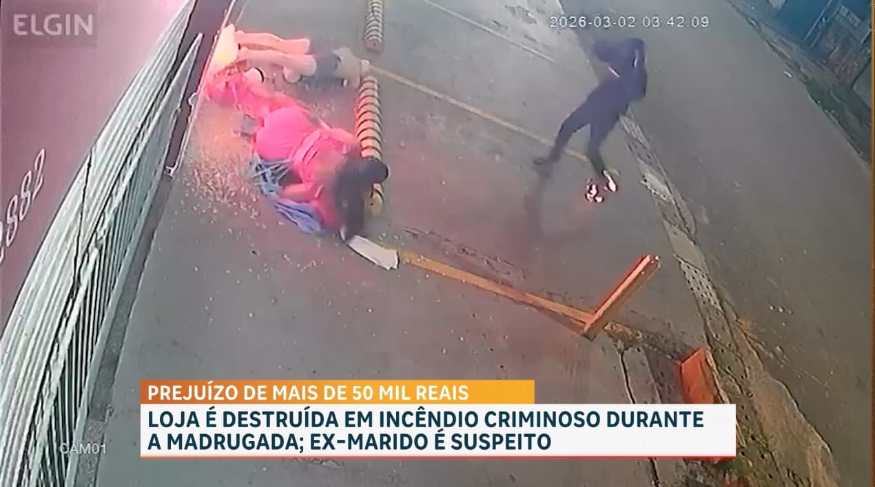 Loja é destruída em incêndio criminoso durante madrugada; ex-marido da vítima é o principal suspeito