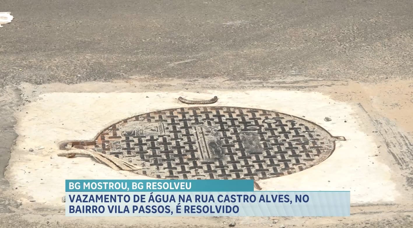 BG Mostrou, BG Resolveu: Vazamento na Rua Castro Alves é solucionado após denúncia de moradores