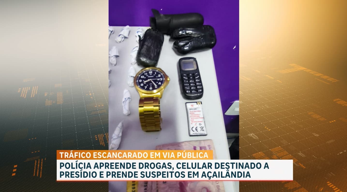 Tráfico de drogas é flagrado em via pública de Açailândia; polícia apreende entorpecentes e celulares