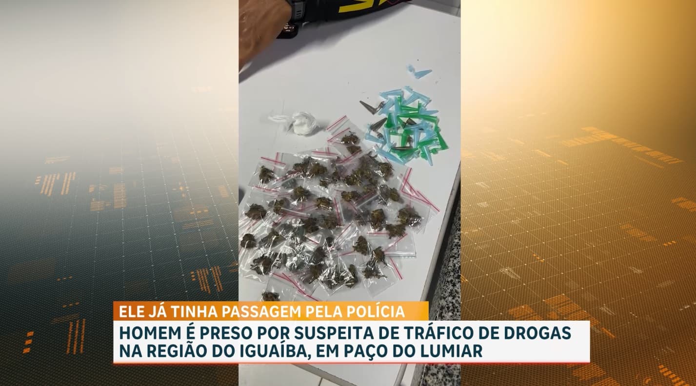 Homem é preso por tráfico de drogas na região do Iguaíba, em Paço do Lumiar