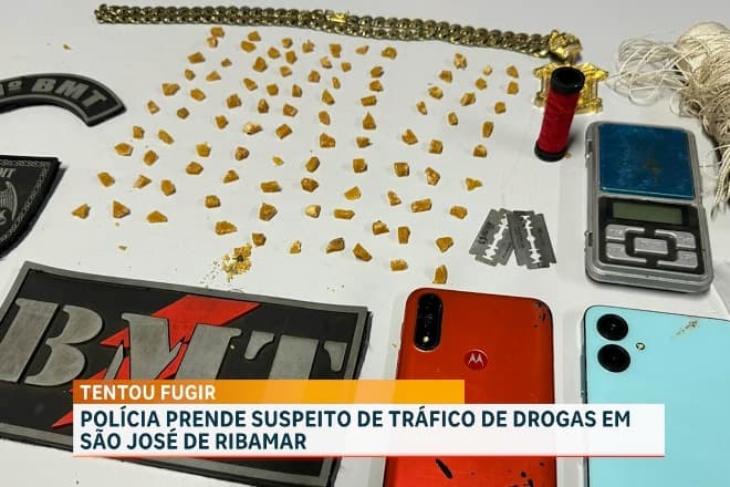 Suspeito de tráfico é preso com 97 porções de substância similar ao crack em São José de Ribamar