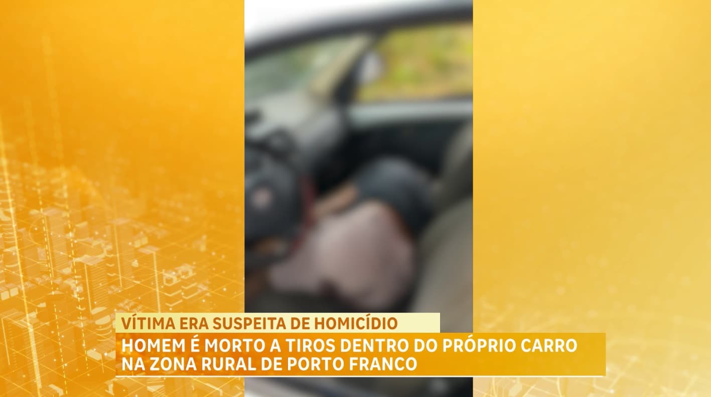Suspeito de homicídio é morto a tiros dentro do próprio carro em Porto Franco