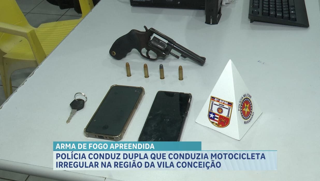 Polícia Militar prende dois suspeito por posse de arma de fogo