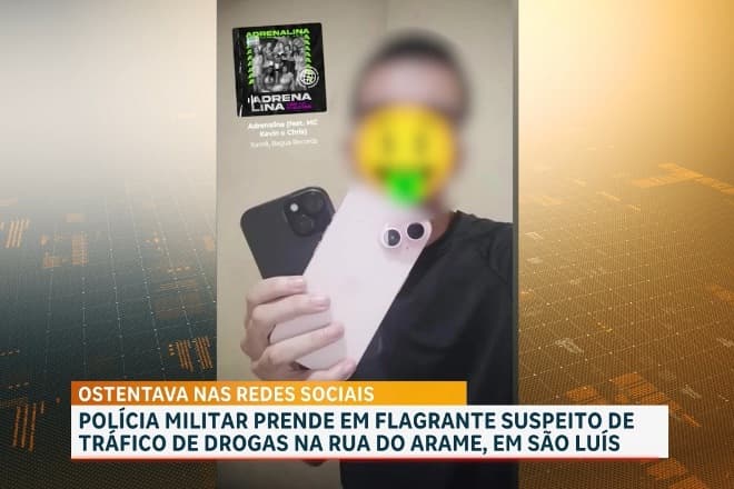Polícia Militar prende em flagrante suspeito de tráfico de drogas na Rua do Arame, em São Luís