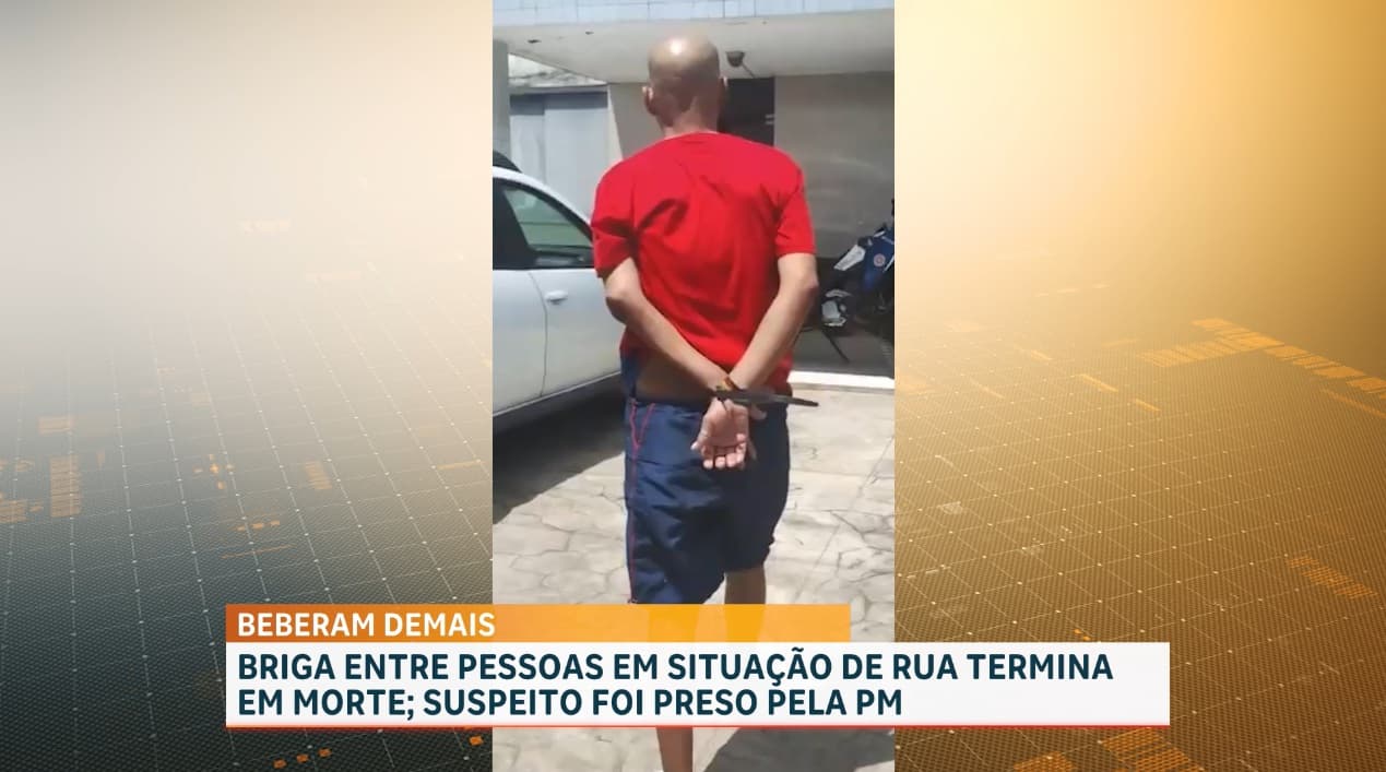 Briga entre pessoas em situação de rua termina em morte; suspeito foi preso pela PM