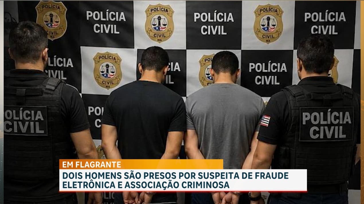 Dois homens são presos por suspeita de fraude eletrônica e associação criminosa
