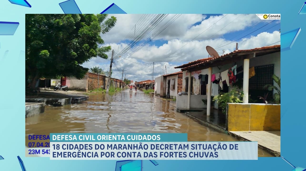 18 cidades do Maranhão decretam situação de emergência por conta das fortes chuvas
