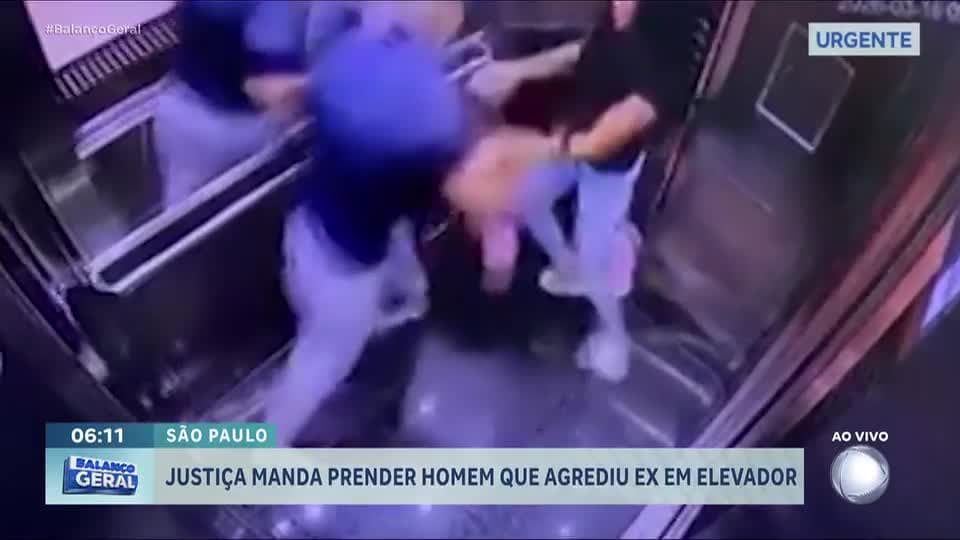 Justiça manda prender homem que agrediu ex em elevador e debochou em rede social