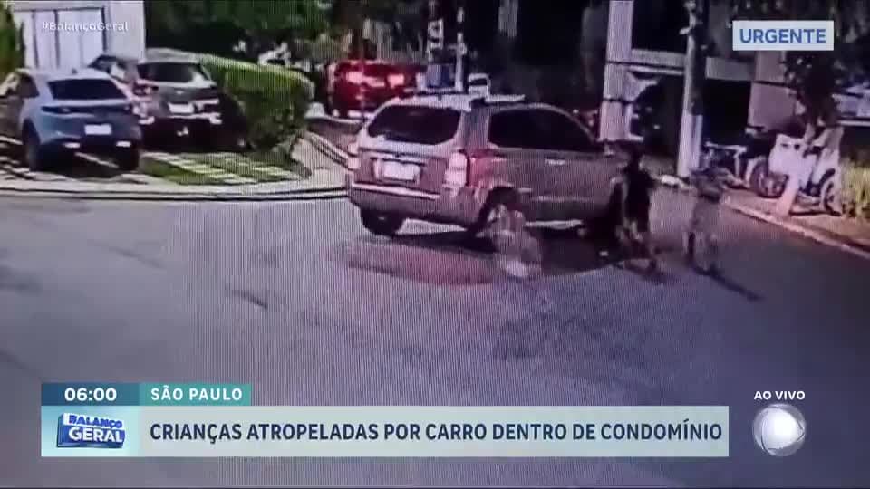 Crianças são atropeladas enquanto brincavam em condomínio fechado