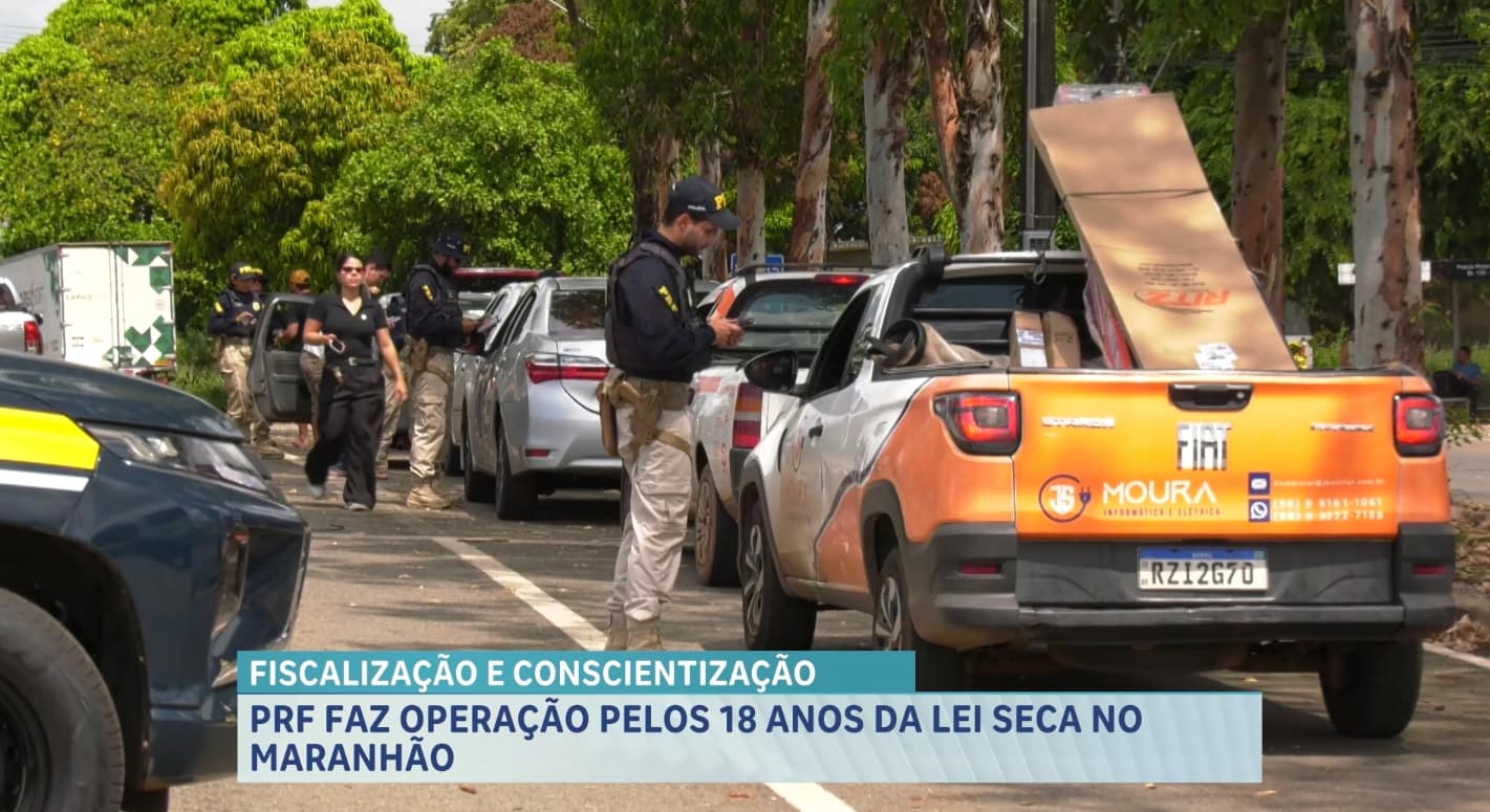 PRF realiza ação educativa na BR-135 e alerta sobre riscos da mistura entre álcool e direção