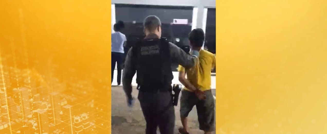 Suspeito de assalto é amarrado por populares no Monte Castelo