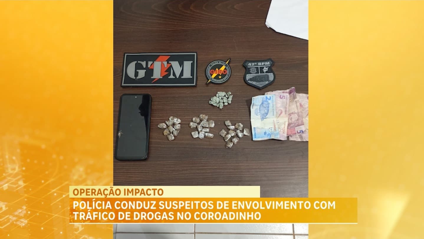 PM conduz três homens com drogas e celular roubado no bairro do Coroadinho