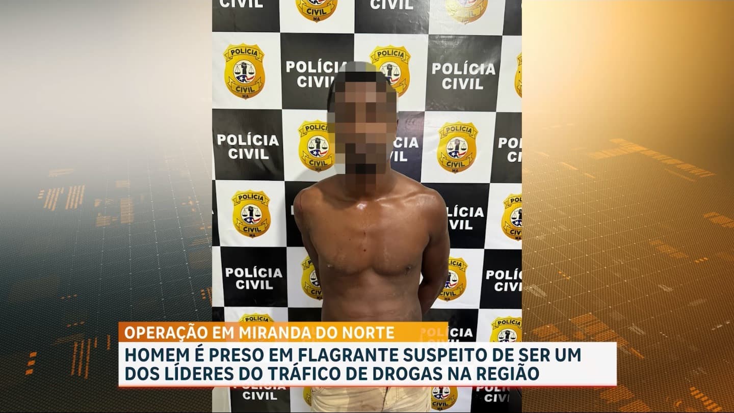 Polícia Civil prende suspeito de tráfico de drogas em Miranda do Norte
