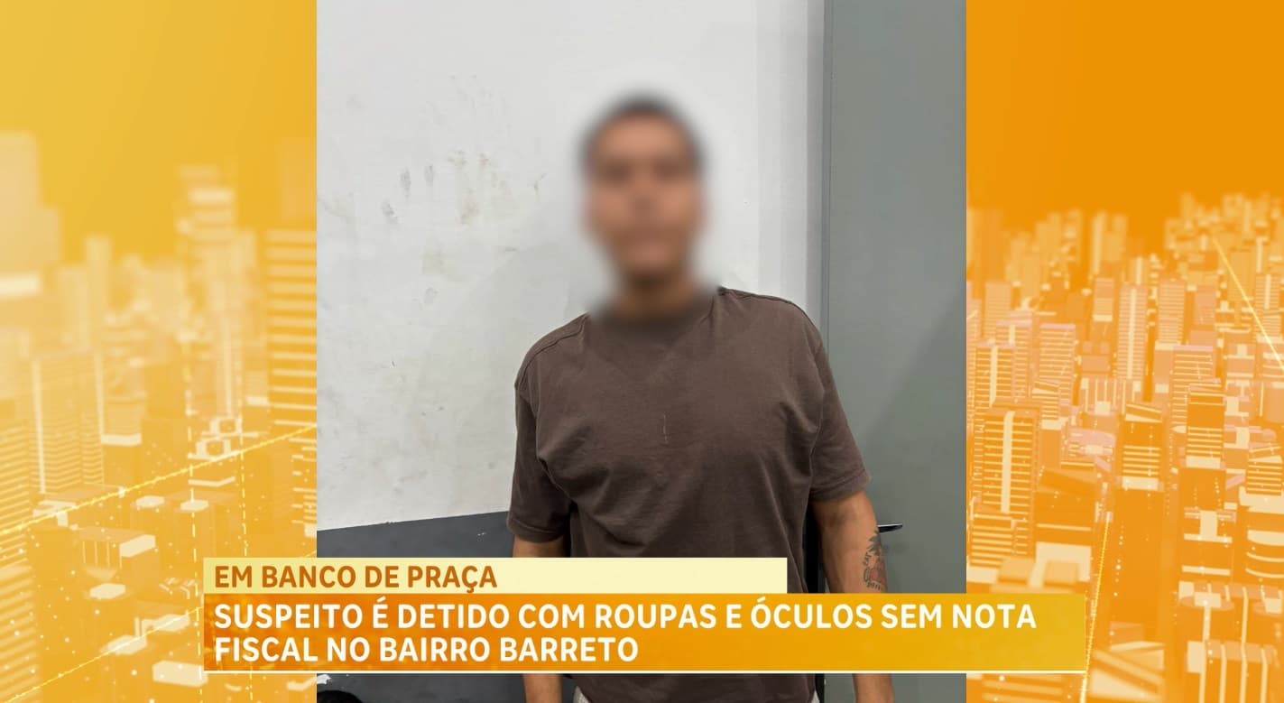 Suspeito é detido com roupas e óculos sem comprovar procedência no Barreto
