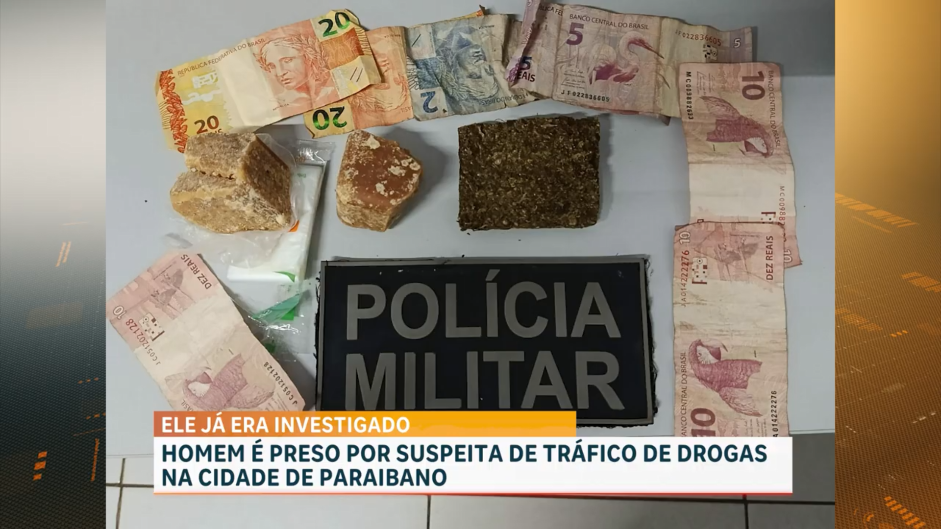 Suspeito de tráfico de drogas é preso em flagrante em Paraibano