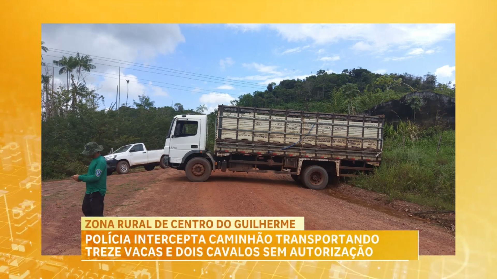 Polícia intercepta transporte de gado em Centro do Guilherme