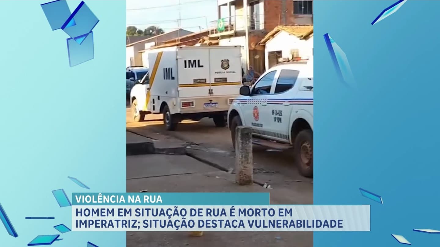 Homem em situação de rua é morto com bloco de concreto em Imperatriz