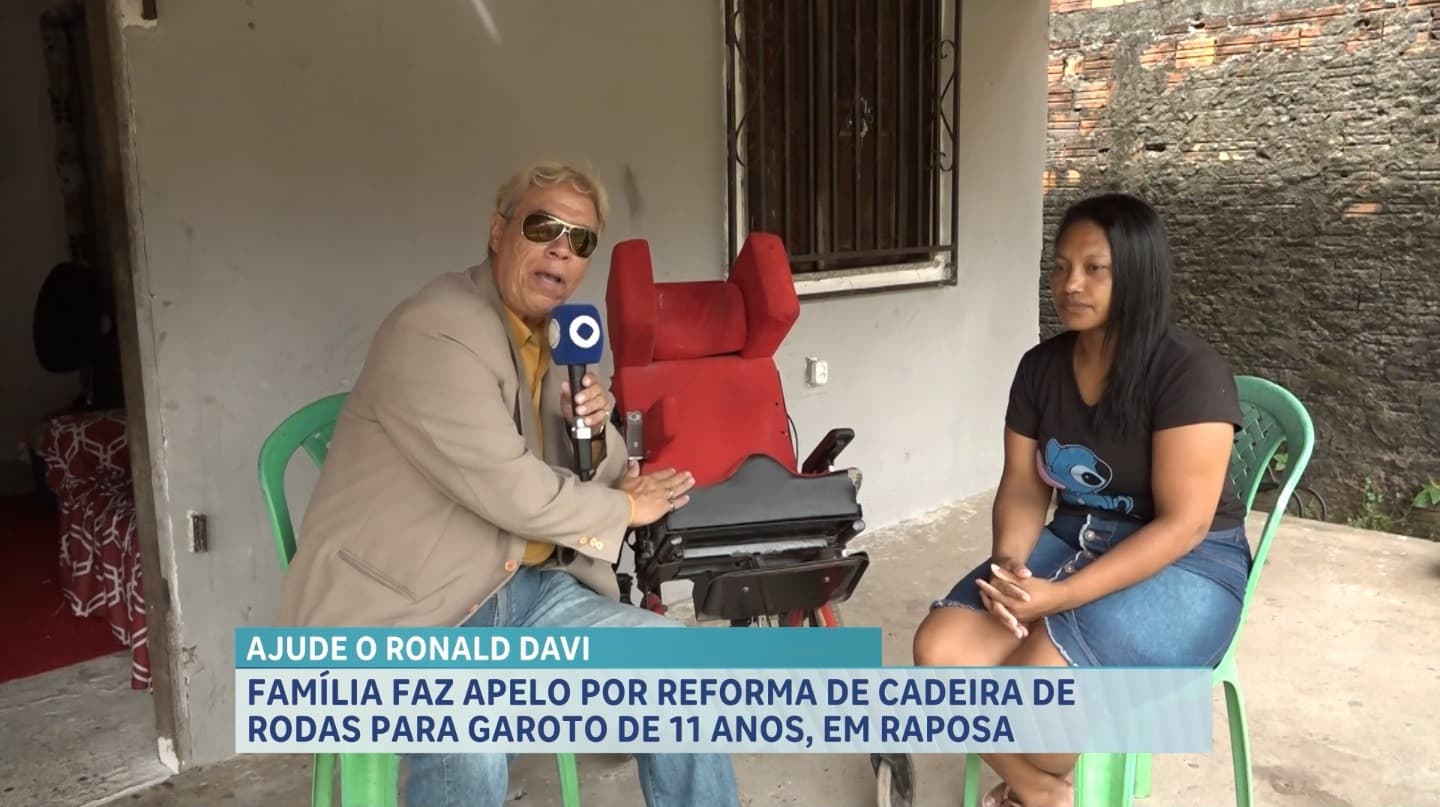 Família pede ajuda para reformar cadeira de rodas especial de criança com paralisia