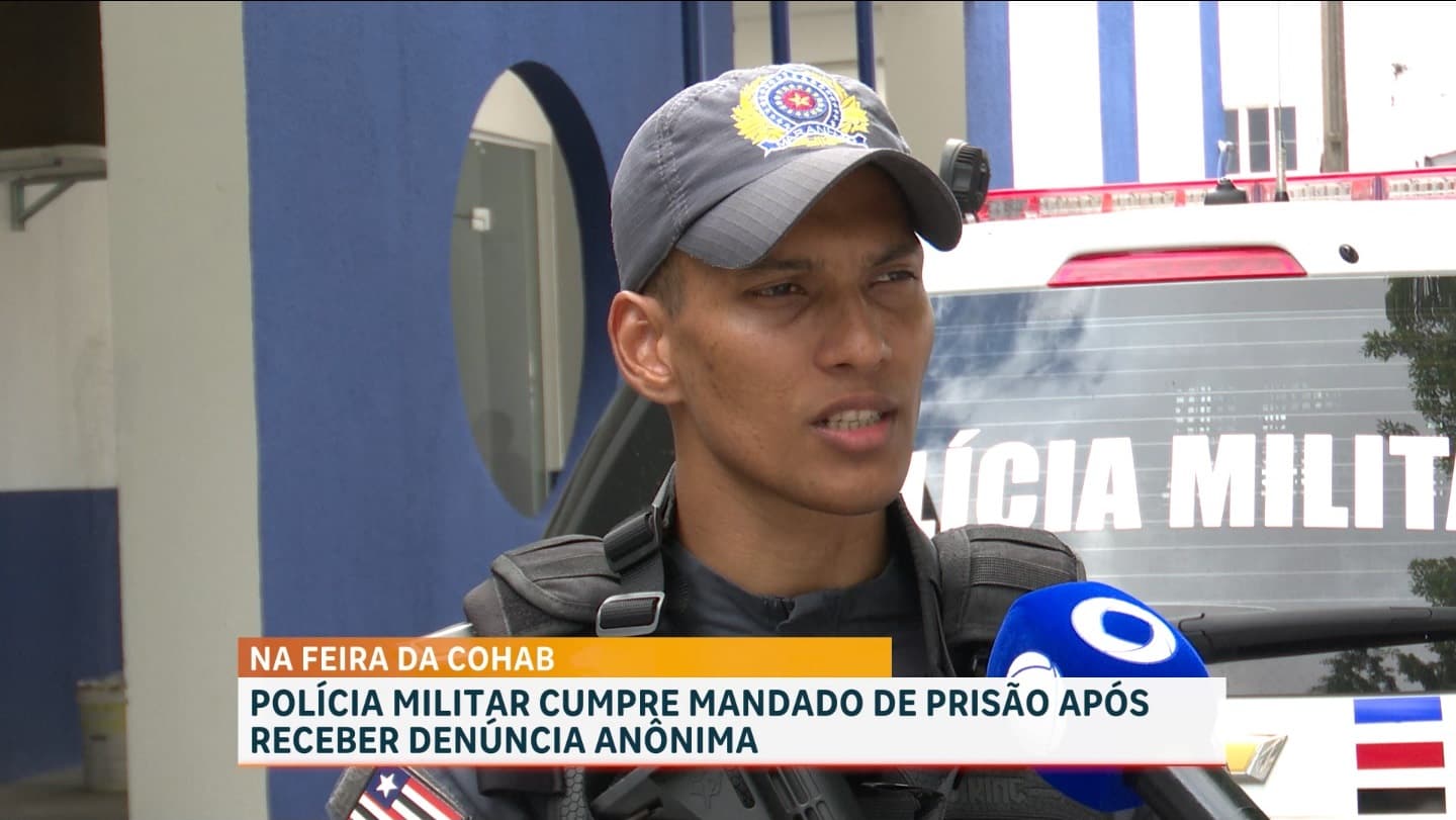Polícia Militar cumpre mandado de prisão na região da feira da Cohab, em São Luís