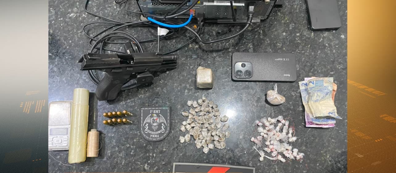 Homem é preso com arma e drogas no Bairro de Fátima